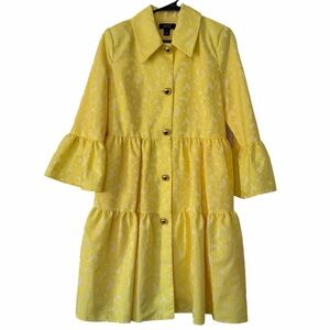 Halogen Yellow Long Sleeve Dress